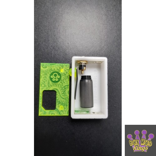 Octopus mods White 360 Engraved Box/Neon Green Door and button